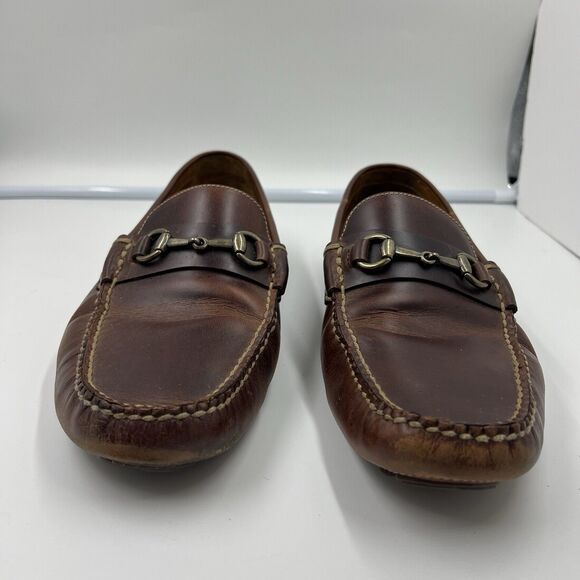 PETER MILLAR 'Leather Bit Loafers' Mens Brown Slip-On  - Sz 13 M - Picture 4 of 6